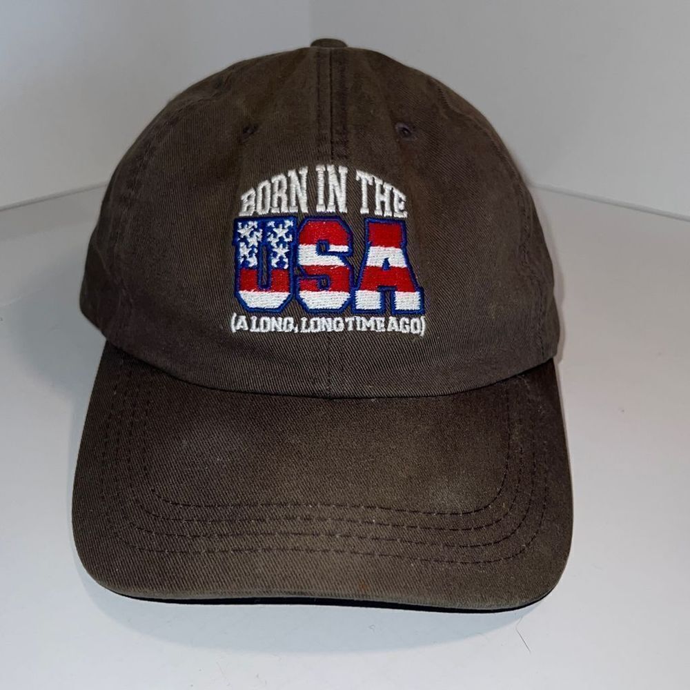 Paramount Apparel Born In The USA, A Long Long Time Ago Embroidered Adjustable H